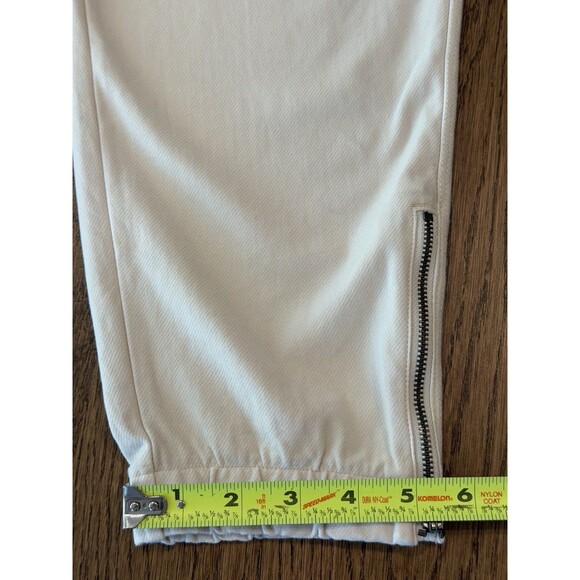 Athleta Farallon Jogger Pants Women’s Sz 14P Cream Zip Detail Drawstring Waist - Picture 13 of 15